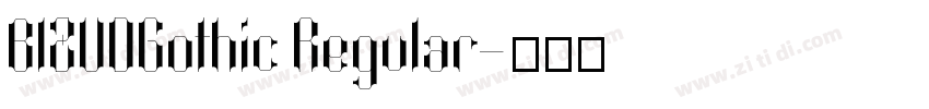 BIZUDGothic Regular字体转换